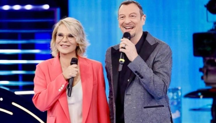 Maria De Filippi e Amadeus ad Amici
